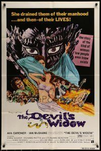 6t237 DEVIL'S WIDOW 1sh '72 candid of director Roddy McDowall, Ava Gardner & cast!
