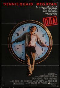 6t207 D.O.A. 1sh '88 cool image of Dennis Quaid as the hands of a clock!