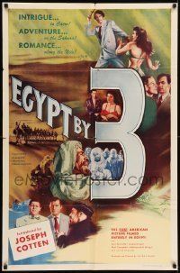 6t260 EGYPT BY 3 1sh '53 Joseph Cotten, the first American picture filmed entirely in Egypt!