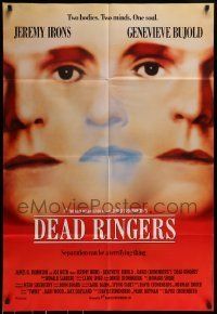 6t220 DEAD RINGERS English 1sh '89 Jeremy Irons & Genevieve Bujold, directed by David Cronenberg!