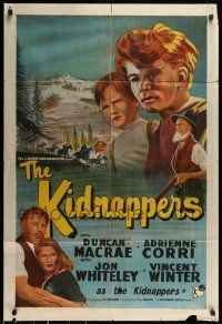 6t508 LITTLE KIDNAPPERS English 1sh '54 art of two orphan boys by the mountains of Nova Scotia!