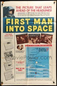 6t292 FIRST MAN INTO SPACE 1sh '59 most dangerous & daring mission of all time, astronaut images!