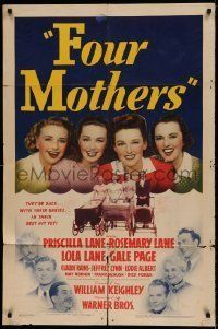 6t304 FOUR MOTHERS 1sh '41 Priscilla, Rosemary & Lola Lane plus Gale Page with babies!