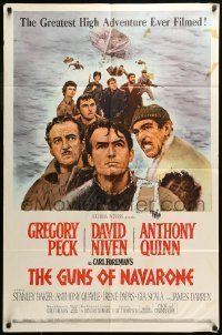 6t368 GUNS OF NAVARONE 1sh '61 Gregory Peck, David Niven & Anthony Quinn by Howard Terpning!
