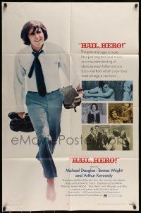 6t369 HAIL, HERO 1sh '69 hippie Michael Douglas, Vietnam anti-war movie!