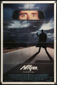 6t396 HITCHER 1sh '86 Rutger Hauer, C. Thomas Howell, terror starts the moment he stops!