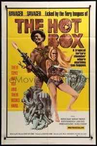 6t409 HOT BOX 1sh '72 ravaged savaged sexy babes fight back with their guns and their bodies!
