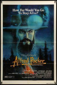 6t495 LEGEND OF ALFRED PACKER 1sh '80 great art of the only American ever convicted of cannibalism!