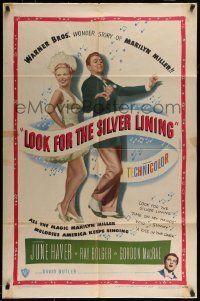 6t520 LOOK FOR THE SILVER LINING 1sh '49 art of June Haver & Ray Bolger dancing, Gordon MacRae