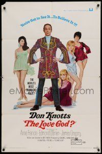 6t525 LOVE GOD 1sh '69 Don Knotts is the world's most romantic male with sexy babes!