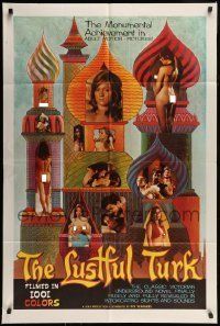 6t531 LUSTFUL TURK 1sh '68 Arabian sexploitation, great artwork & sexy girls!