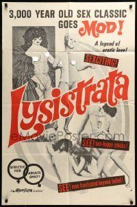 6t532 LYSISTRATA 1sh '72 Lysistrati, 3,000 year old Greek sex classic goes mod!