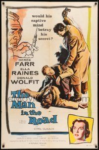 6t552 MAN IN THE ROAD 1sh '57 would his drugged captive mind betray his secret & make him confess?