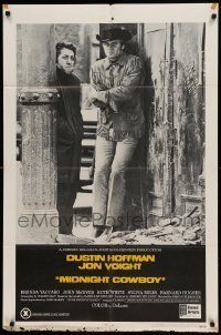 6t582 MIDNIGHT COWBOY 1sh '69 Dustin Hoffman, Jon Voight, John Schlesinger classic, x-rated!