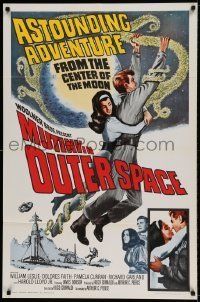 6t616 MUTINY IN OUTER SPACE 1sh '64 wacky sci-fi, astounding adventure from the moon's center!