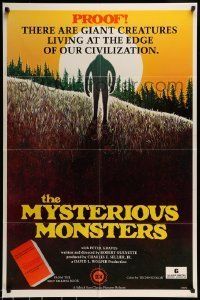 6t623 MYSTERIOUS MONSTERS 1sh '75 proof that Bigfoot & the Loch Ness Monster exist!