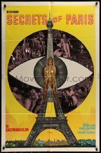 6t672 PARIS SECRET 1sh '65 the most shocking motion picture you have ever seen!