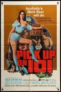 6t683 PICK UP ON 101 1sh '72 sexy Lesley Ann Warren knows where she wants to go!