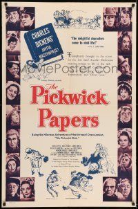 6t687 PICKWICK PAPERS 1sh '54 from Charles Dickens's novel, cool artwork!