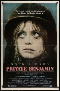 6t709 PRIVATE BENJAMIN 1sh '80 funny image of depressed soldier Goldie Hawn!
