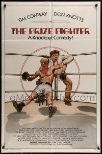 6t712 PRIZE FIGHTER 1sh '79 great wacky artwork of coach Don Knotts & boxer Tim Conway!