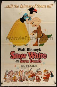 6t810 SNOW WHITE & THE SEVEN DWARFS style A 1sh R67 Walt Disney animated cartoon fantasy classic!