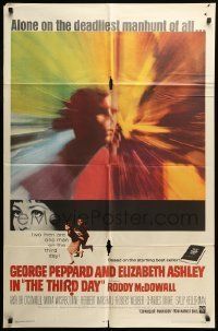 6t883 THIRD DAY 1sh '65 George Peppard, Elizabeth Ashley, the deadliest manhunt of all!