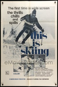 6t884 THIS IS SKIING 1sh '69 Warren iller documentary, cool images of skiers!