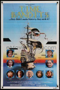 6t902 TIME BANDITS NSS style 1sh '81 John Cleese, Sean Connery, art by director Terry Gilliam!