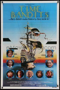 6t903 TIME BANDITS studio style 1sh '81 John Cleese, Sean Connery, art by director Terry Gilliam!
