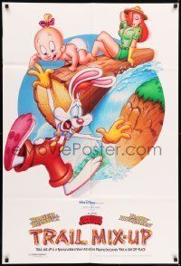 6t918 TRAIL MIX-UP DS 1sh '93 cartoon art Roger Rabbit, Baby Herman, Jessica Rabbit!
