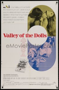 6t941 VALLEY OF THE DOLLS 1sh '67 sexy Sharon Tate, from Jacqueline Susann's erotic novel!