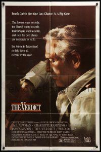 6t943 VERDICT 1sh '82 lawyer Paul Newman has one last chance, written by David Mamet!