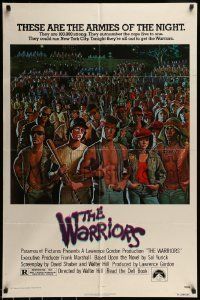 6t957 WARRIORS 1sh '79 Walter Hill, Jarvis artwork of the armies of the night!