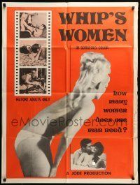 6t969 WHIP'S WOMEN 1sh '67 How many women does one man need, Forman Shane in the title role!