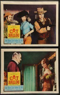 6w884 CAT BALLOU 2 LCs '65 sexy cowgirl Jane Fonda, Michael Callan and Reginald Denny!