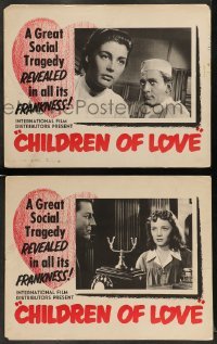 6w891 CHILDREN OF LOVE 2 LCs '53 unwed mother Etchika Choureau dares to reveal her intimate story!