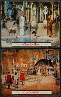 6w893 CLEOPATRA 2 roadshow LCs '63 sexiest Elizabeth Taylor in bath and on throne, Todd-AO!