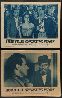 6w894 CONFIDENTIAL REPORT 2 LCs 1962 Orson Welles as Mr. Arkadin and sexy Patricia Medina!