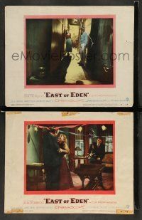 6w908 EAST OF EDEN 2 LCs '55 James Dean & Julie Harris, directed by Elia Kazan, great scenes!