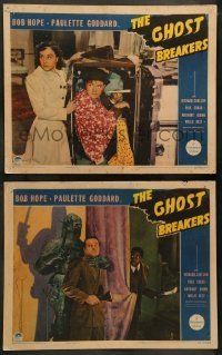 6w915 GHOST BREAKERS 2 LCs '40 Bob Hope smuggled by Goddard in suitcase + wacky image with Best!