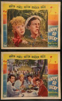 6w923 HAPPY GO LUCKY 2 LCs '43 Mary Martin. Betty Hutton & Rudy Vallee!