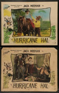 6w924 HURRICANE HAL 2 LCs '25 great cowboy western images of Jack 'Meehan' Mower and Alma Rayford!