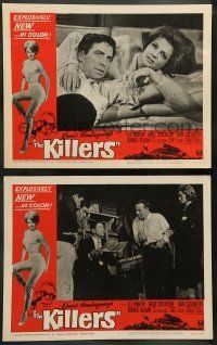 6w939 KILLERS 2 LCs '64 Don Siegel, Hemingway, sexy Angie Dickinson, Ronald Reagan, Cassavetes!