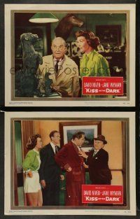 6w940 KISS IN THE DARK 2 LCs '49 great images of Jane Wyman, David Niven, Victor Moore!