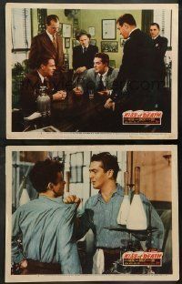 6w941 KISS OF DEATH 2 LCs '47 Victor Mature, Brian Donlevy, film noir classic!