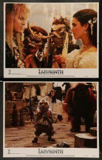 6w943 LABYRINTH 2 LCs '86 Jim Henson, great images of David Bowie & Jennifer Connelly!