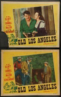 6w959 OLD LOS ANGELES 2 LCs '48 Wild Bill Elliott, John Carroll, Catherine McLeod, Schildkraut