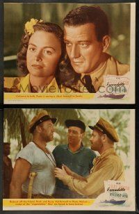 6w984 THEY WERE EXPENDABLE 2 LCs '45 John Wayne, pretty Donna Reed, Ward Bond, John Ford!