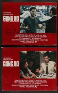 6w185 GUNG HO 8 English LCs '86 great images of Michael Keaton, Ron Howard directed!